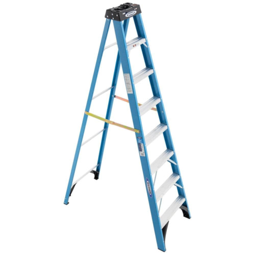 4/6/8 Ft Fiberglass Step Ladder With 250/225 Lb Load Capacity Type I Duty Rating