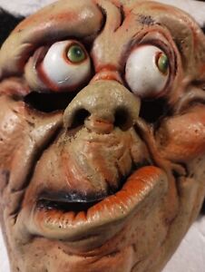 Paper Magic Group Ugly Troll Hairy Adult Rubber Goofy Halloween Mask Vtg 2001