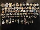 Vintage Sarah Coventry Single Earring Lot Of 80 Pieces *missing many stones