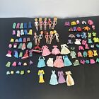 Polly Pocket Lot 10 Dolls And 75 Pieces Of Clothing P2