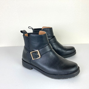 VIONIC ‘Mystic Mara’ Black Leather Ankle Boots Women's Size 6.5