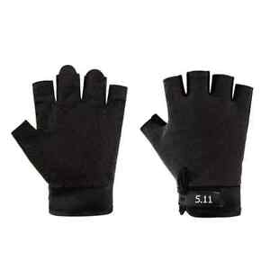 New 1 pr Tactical Half Finger Gloves Unisex, Anti Slip, stretch, Black L
