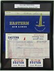 Lot Eastern Airlines Tickets Baggage Claim 1962 Miami to Boston, with Coupon