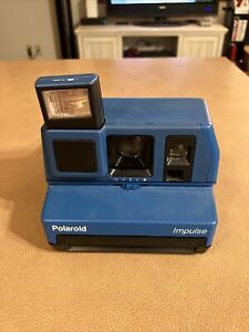 Vintage POLAROID Impulse AF Auto Focus 600 Camera Teal Blue - not tested
