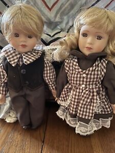 New ListingVintage Two Wyndham Lane Dolls ~ Heidi & Eric Porcelain Doll Set