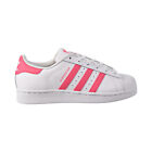 Adidas Superstar J Big Kids Shoes Footwear White-Real Pink-Real Pink CG6608