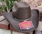 MENS WESTERN COWBOY RODEO HAT BROWN SUEDE STYLE COWBOY RIDING HAT TEXANA VAQUERA