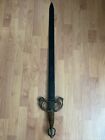 VTG old Spain steel Toledo sword dagger engraved blade