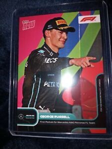 2022 Topps Now F1 010 10 George Russell 1st Podium Mercedes-AMG Australian GP PS