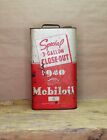 1940 GARGOYLE MOBILOIL 3 Gallon Close Out Advertising Oil  Metal Can