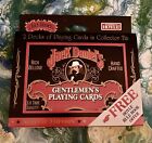 Jack Daniel's Whiskey Gentleman's Playing Cards Collectors Tin With 2 Decks NEW