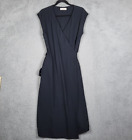 Evelane Women’s black Cap sleeve Wrap dress Size 4