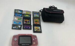 New ListingNintendo Game Boy AGB-001 Headphone Jack Handheld System With Lot Of 12 Games