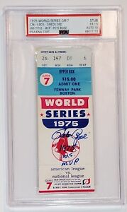 1975 World Series Game 7 Ticket Stub PETE ROSE Signed PSA/DNA Auto 10 MVP Reds