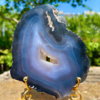 326G Natural and Beautiful Agate Geode Druzy Slice Extra Large Gem