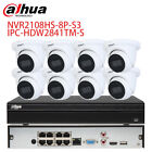 Dahua 8CH 8POE KIT 4K 8MP IP Camera IPC-HDW2841TM-S Security Camera System Lot