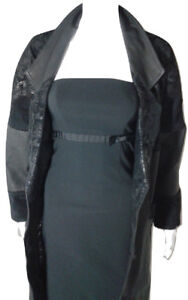 Womens Chandler Hill Leather Coat Size Small Black Leather Trench Retail $175