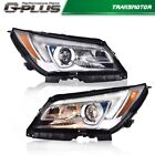 Fit For 2014-2016 Buick LaCrosse Halogen Clear Projector Headlights w/ LED DRL (For: 2015 Buick LaCrosse)