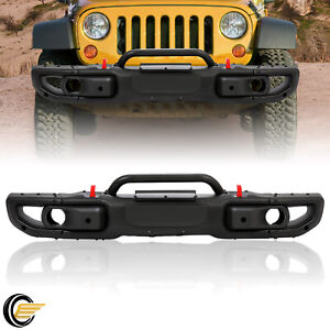 Front Bumper Steel For Jeep Wrangler JK Rubicon 2007-2018 10th Anniversary Style (For: Jeep)