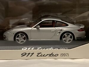 Porsche 911 Turbo (997) Silver/Red Minichamps 1:43