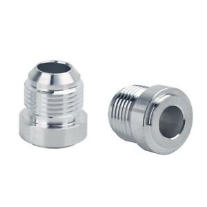 6AN/8AN/10AN Male Weld On Fitting Bung Hose Adapter Fuel Oil Aluminum Pack of 2