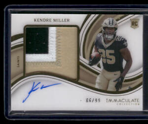 New Listing2023 Panini Immaculate Collection Kendre Miller Auto Patch RC 66/99 [lbC53