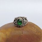 Emerald Stone Ring Solid 925 Silver Statement Woman Dainty Ring All Size MK1264