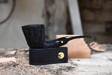 Moretti Pipe Black Rusticated Flower Freehand