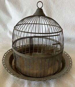 ANTIQUE BRASS INTRICATE BIRDCAGE BIRD CAGE Early 1900s by Hendryx