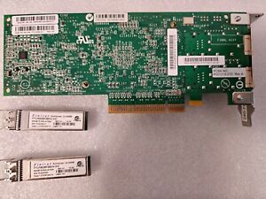 SUN Oracle 371-4306-01 LPE12002 PCI Express Card w/ 2x FTLF8528P2BNV-EM SFP