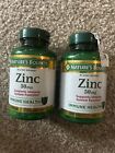Lot Of 2 Natures Bounty Zinc 50mg, 250 Count, Immune Support & Antioxidant