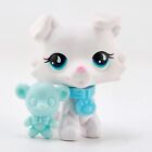 Lpsloverqa LPS White Collie Blue Eyes Dog Puppy Collectable Custom LPS Figure