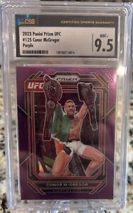 2023 Panini Prizm UFC Conor McGregor purple parallel /149 Graded CSG 9.5