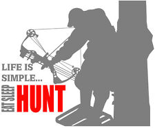 Eat sleep hunt hunting t shirt,tree stand,bow hunter,compound bow,peep sight,pse