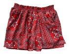 Altar’d State Womens Shorts Boho Bohemian Red Black Floral Casual  Size Medium M
