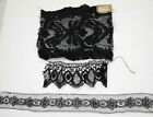 French Black Victorian Funeral Mourning Trim Delicate Real Chantilly Lace Lot