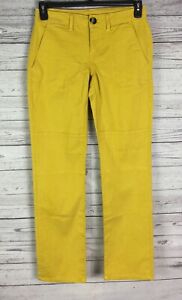 Cabi The Dreamer Utility Trouser #5869 Mustard Yellow Stretch Chino Pants Size 0