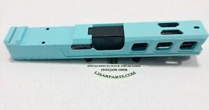 Glock 19 complete slide w/ barrel and RMR cut out -Robins BLUE- USA MADE G19-LF