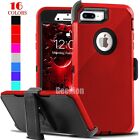 For iPhone 6 6s 7 8 Plus Shockproof Case Cover w/ Belt Clip + Screen Protector