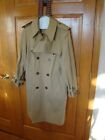 Vtg Etienne Aigner Men's Light Brown/Tan Trench Coat Double Breasted