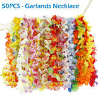 50X Wreath Hawaiian Tropical Dress Flower Leis Garland Necklace Party Gift cak