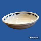 Roseville Ohio FRIENDSHIP Pottery Bowl Ivory/Blue Stripe Pasta Serving Large 13