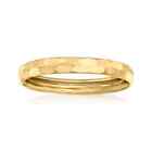 Polished  Hammered Style Diamond Cut Ring Real Solid 10K Yellow Gold Sizes 7 ~ 9