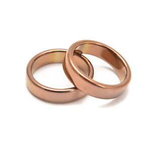 Copper Hematite Band Ring Basic Ring for Men and Women Flat Ring Sold 1 piece
