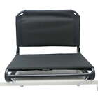 Extra Wide Stadium Seat Foldable Chair With Hooks, Lightweight Black