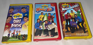 The Wiggles VHS Clamshell Video lot Magical Adventure Space Dancing Wiggle Bay