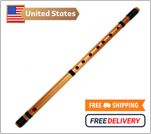Japanese Bamboo Flute with Black Lines 8 Hon Handmade Bamboo Musical Instrument