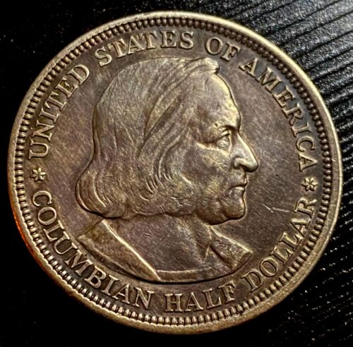 1893 Columbian Expo Half Dollar 50¢ Coin - Handsome Toning.