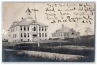 1905 High School Dirt Road Fort Fairfield Maine ME RPPC Photo Antique Postcard
