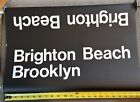 1970 Vintage NYC Brooklyn NY Subway Roll Sign Train BRIGHTON BEACH-CONEY ISLAND